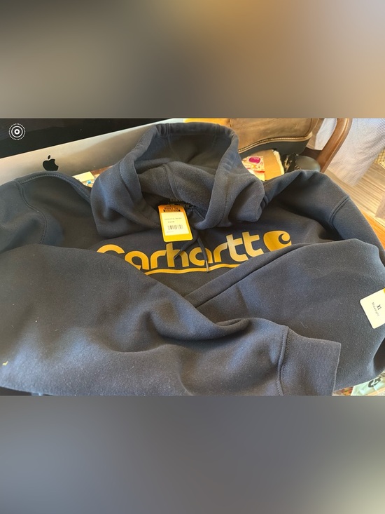 Carhartt Other - NWT Carhartt Men’s Navy Long Sleeve Hoodie Midweight Size XL